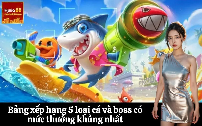 Bảng xếp hạng 5 loại cá và boss có mức thưởng khủng nhất